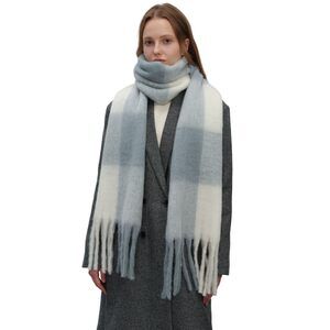 9822 Winter Scarf For Women Cold Weather Plaid Soft Warm